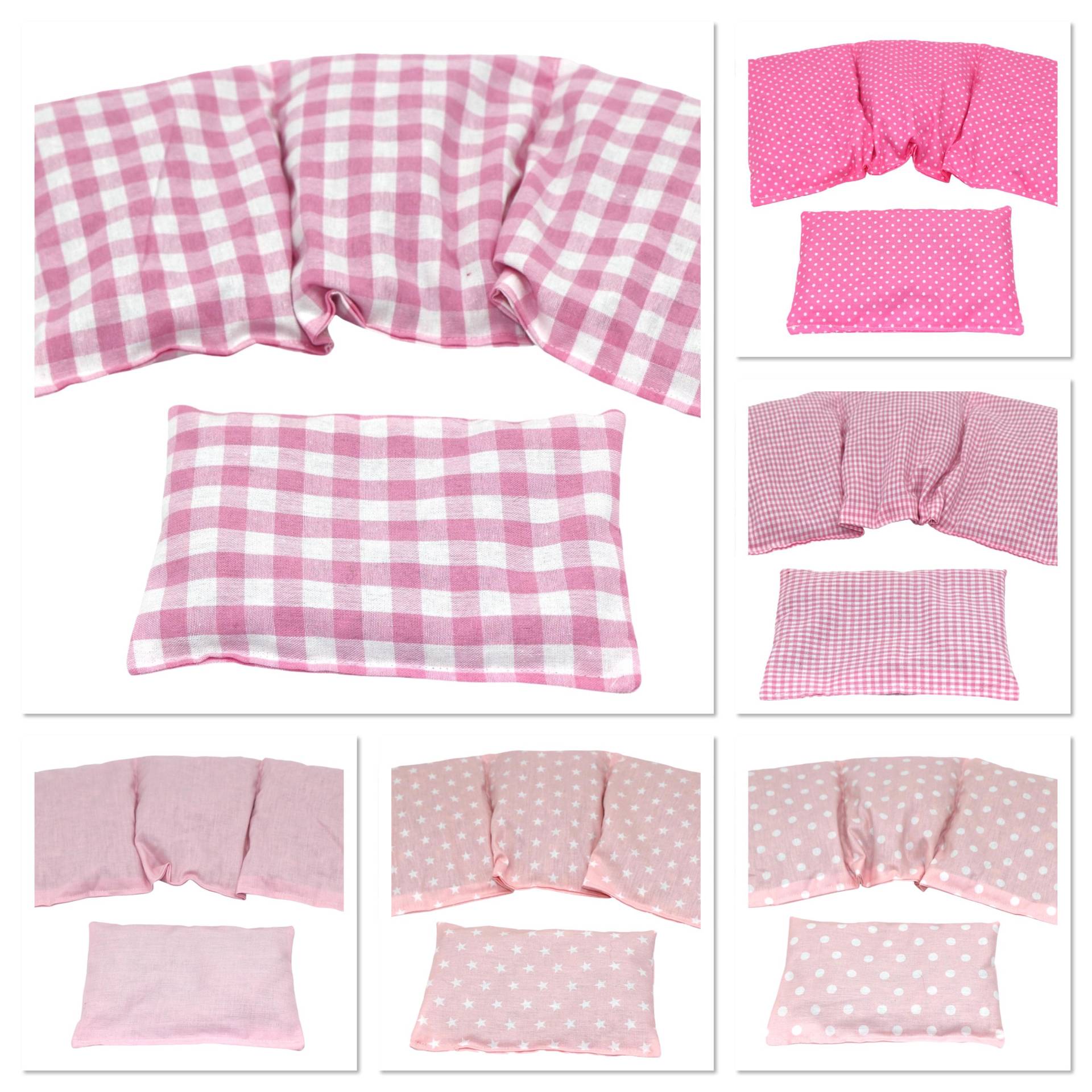6 Designs 3 Kammer 2 Er Set 36 X 17 cm " Rosa Karo Kirschkernkissen Körnerkissen Wärmekissen Xxl Weizen Dinkel Raps Trauben Kälte von Etsy - koernerkissen