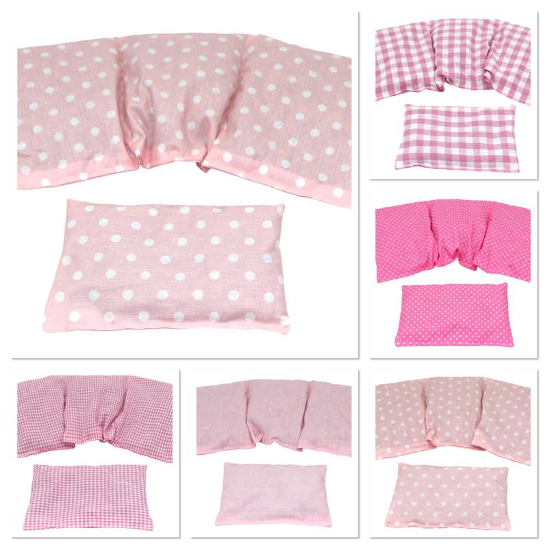 6 Designs 3 Kammer 2 Er Set 36 X 17 cm " Rosa Punkte Kirschkernkissen Körnerkissen Wärmekissen Xxl Weizen Dinkel Raps Trauben Kälte von Etsy - koernerkissen