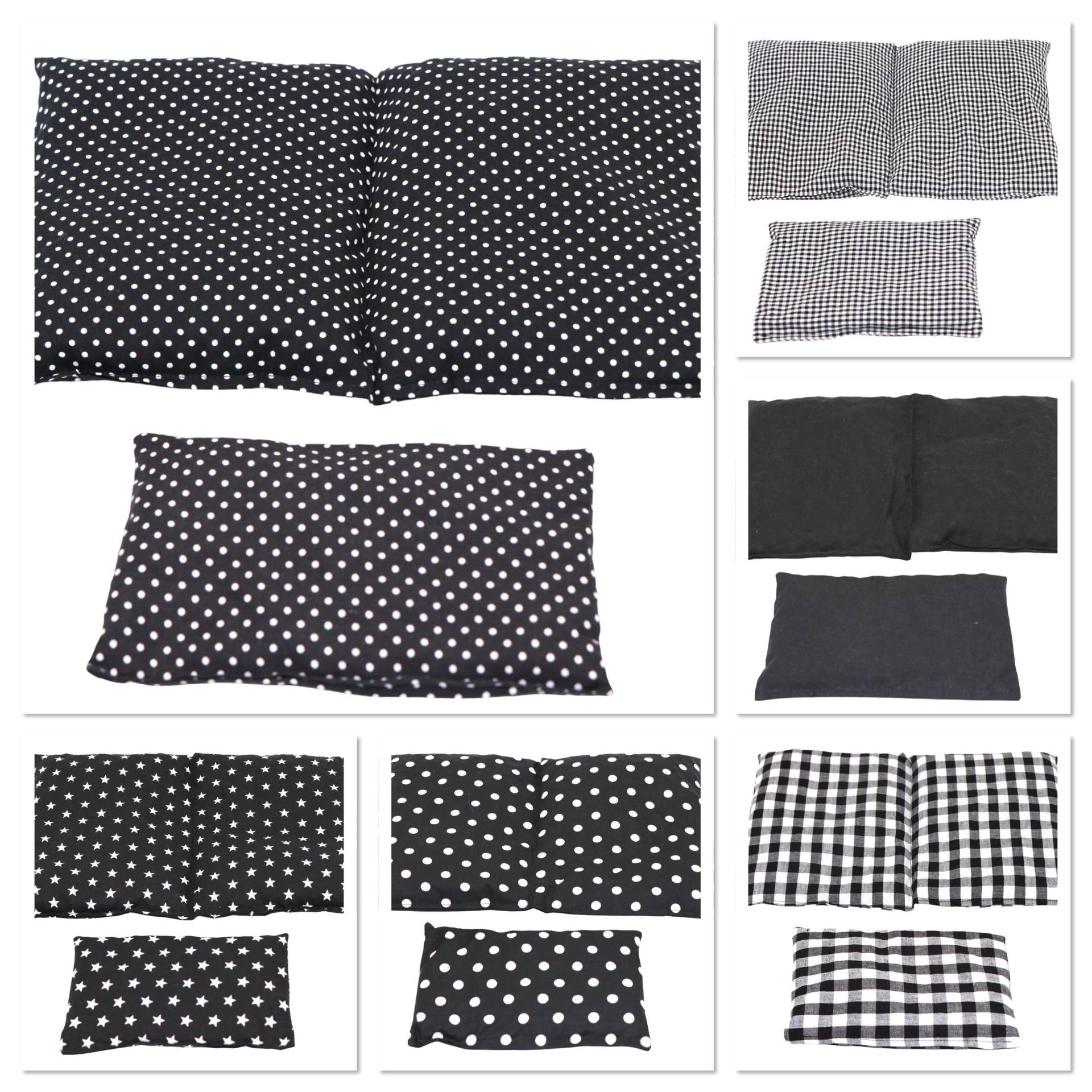 6 Designs 600 Gr. 2 Er Set 30 X 20 cm " Schwarz Kl. Punkte Kammer Kirschkernkissen Körnerkissen Wärmekissen Xxl Weizen Dinkelkissen von Etsy - koernerkissen