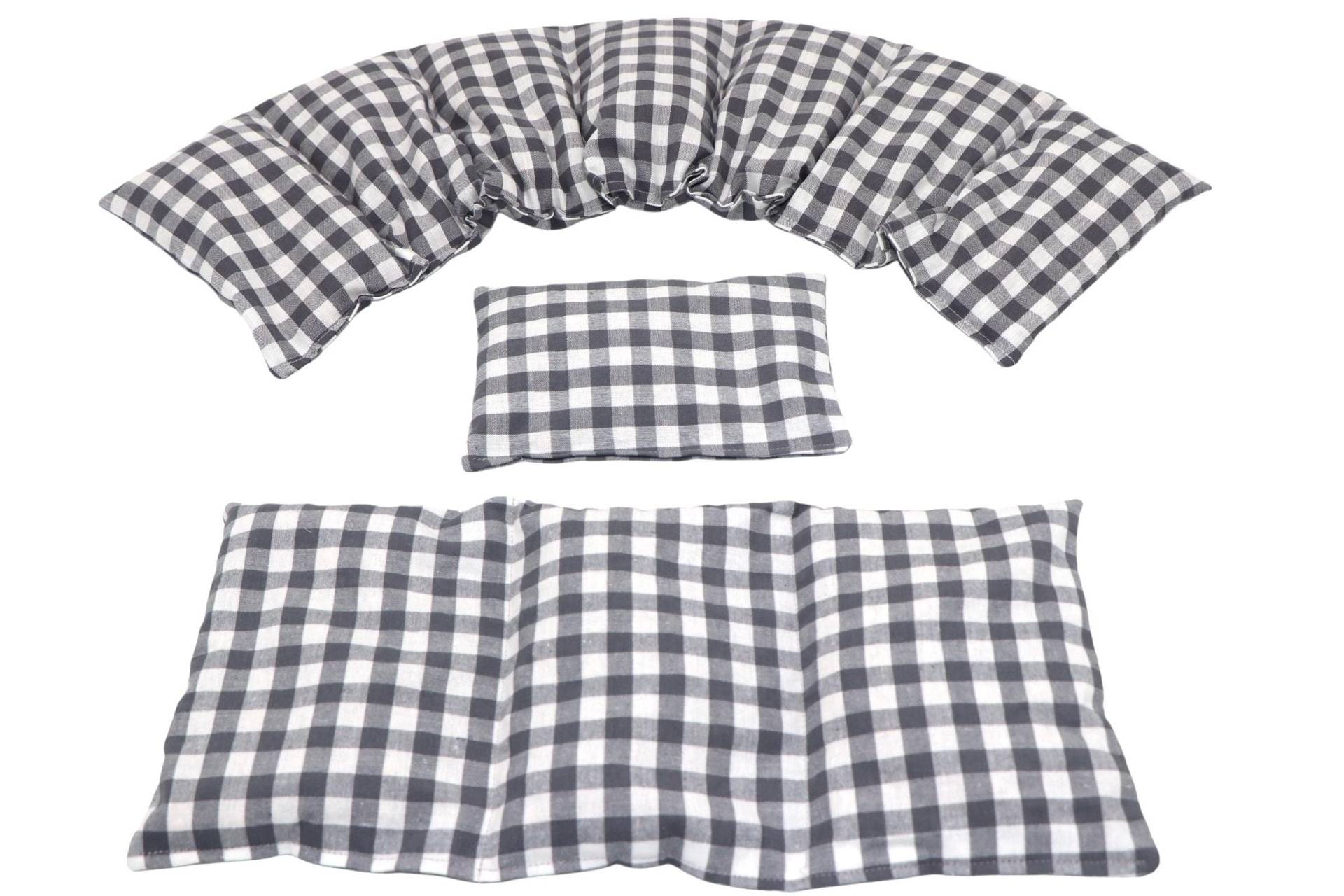 7 Kammer 3 Er Set 66 X17 cm " Grau Karo/Vichy Kirschkernkissen 6 Designs Körnerkissen Wärmekissen Xxl Weizen Dinkel Raps Trauben von Etsy - koernerkissen