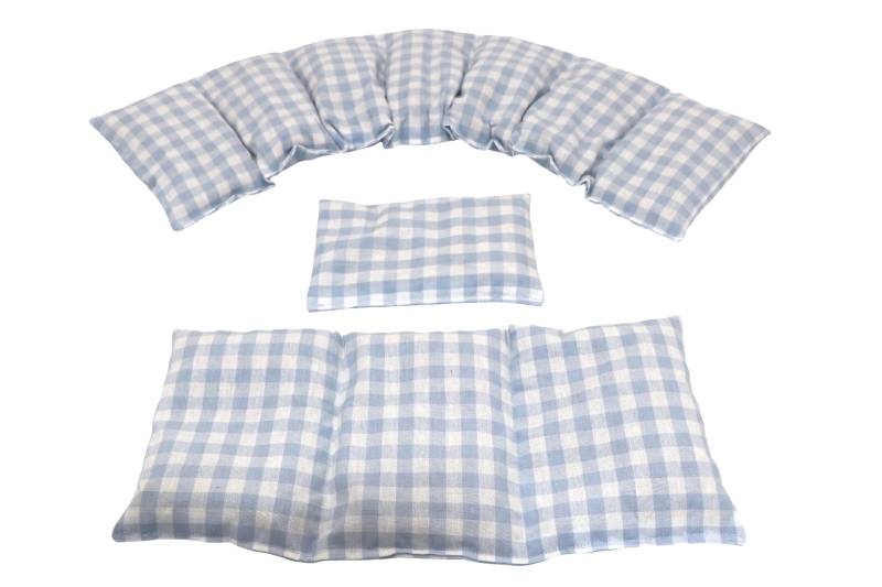 7 Kammer 3 Er Set 66 X17 cm " Hell Blau Karo Kirschkernkissen 6 Designs Körnerkissen Wärmekissen Weizen Dinkel Raps Traubenkerne von Etsy - koernerkissen