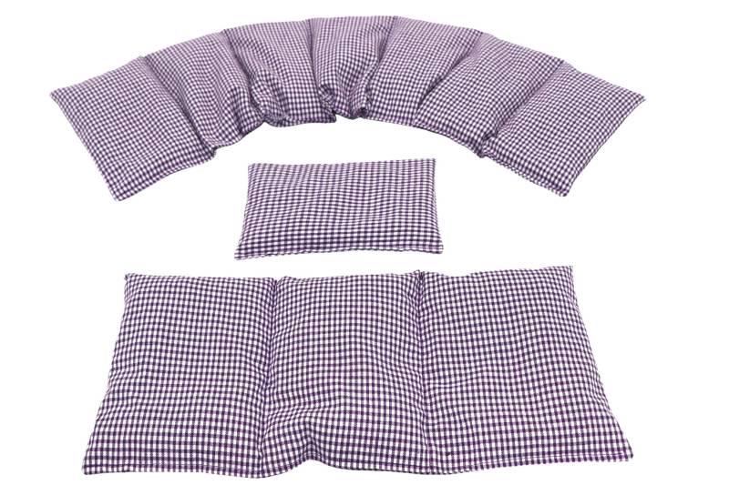 7 Kammer 3 Er Set 66 X17 cm " Lila Kleine Karo Kirschkernkissen 6 Designs Körnerkissen Wärmekissen Xxl Weizen Dinkel Raps Trauben von Etsy - koernerkissen