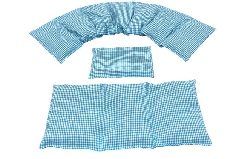7 Kammer 3 Er Set 66 X17 cm " Türkis Kleine Karo Kirschkernkissen 6 Designs Körnerkissen Wärmekissen Weizen Dinkel Raps Trauben von Etsy - koernerkissen