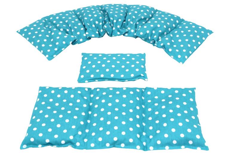7 Kammer 3 Er Set 66 X17 cm " Türkis Punkte Kirschkernkissen 6 Designs Körnerkissen Wärmekissen Xxl Weizen Dinkel Raps Trauben von Etsy - koernerkissen