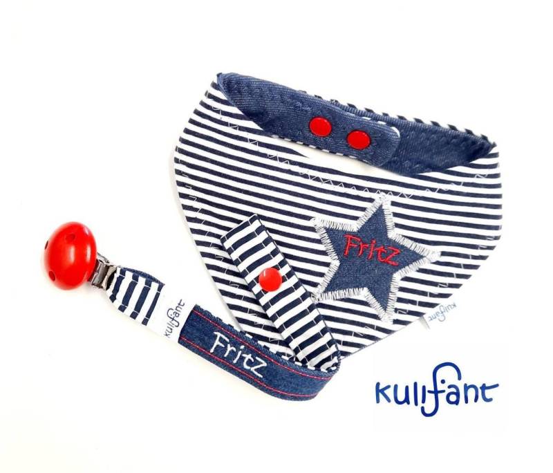 Babygeschenk Set Schnullerband & Tuch Dreieckstuch Steifen Sterne Geschenk Name Mit Namen Bestickt Schenken Babys Unisex Mädchen Jungs von Etsy - kulifant