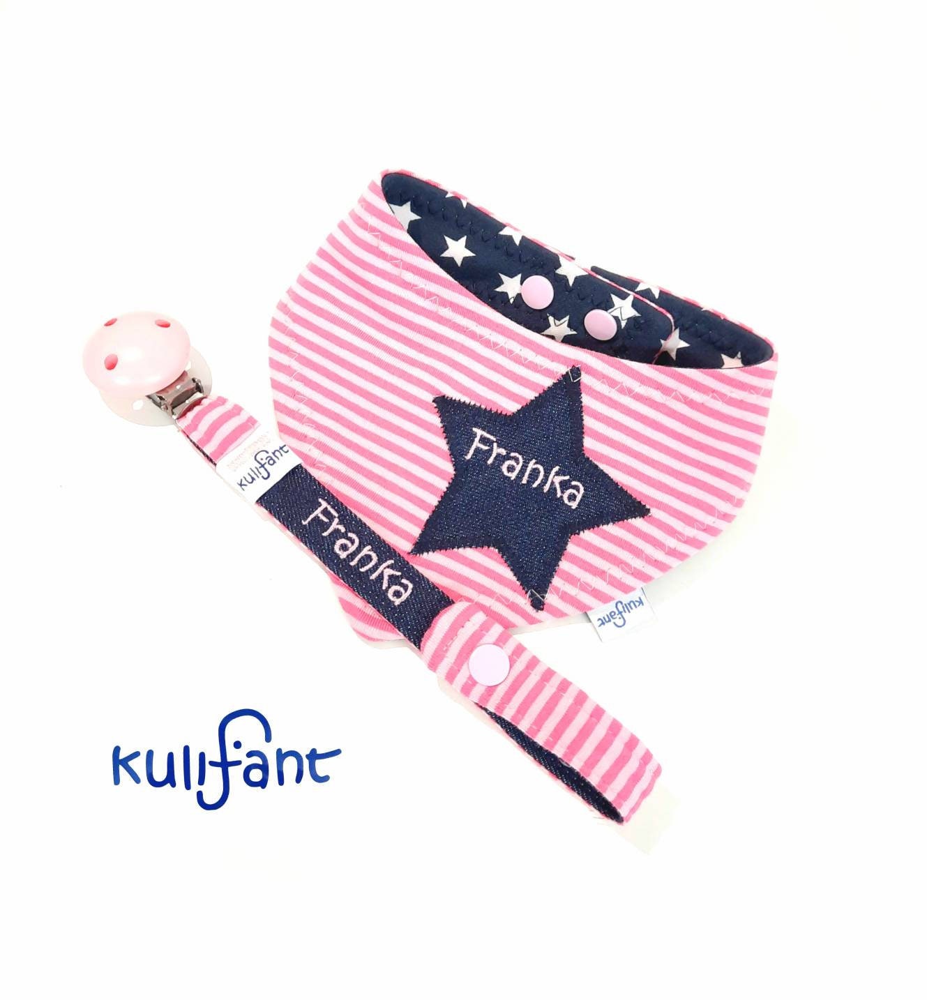 Babygeschenk Set Schnullerband & Tuch Steifen Sterne Geschenk Name /Praktisch Andere Muster Möglich Babygeschenk Set Schnullerband & Tuch Steifen Sterne Geschenk Name /Praktisch Andere Muster Möglich von Etsy - kulifant
