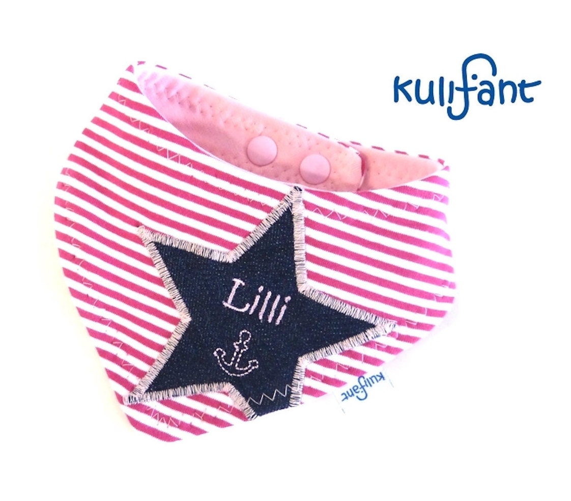 Dreieckstuch Tuch Sabbertuch Halstuch Streifen, Mit Name/Pink Weiß Rosa Stern Anker Motiv Dreieckstuch Tuch Sabbertuch Halstuch Streifen, Mit Name/Pink Weiß Rosa Stern Anker Motiv von Etsy - kulifant
