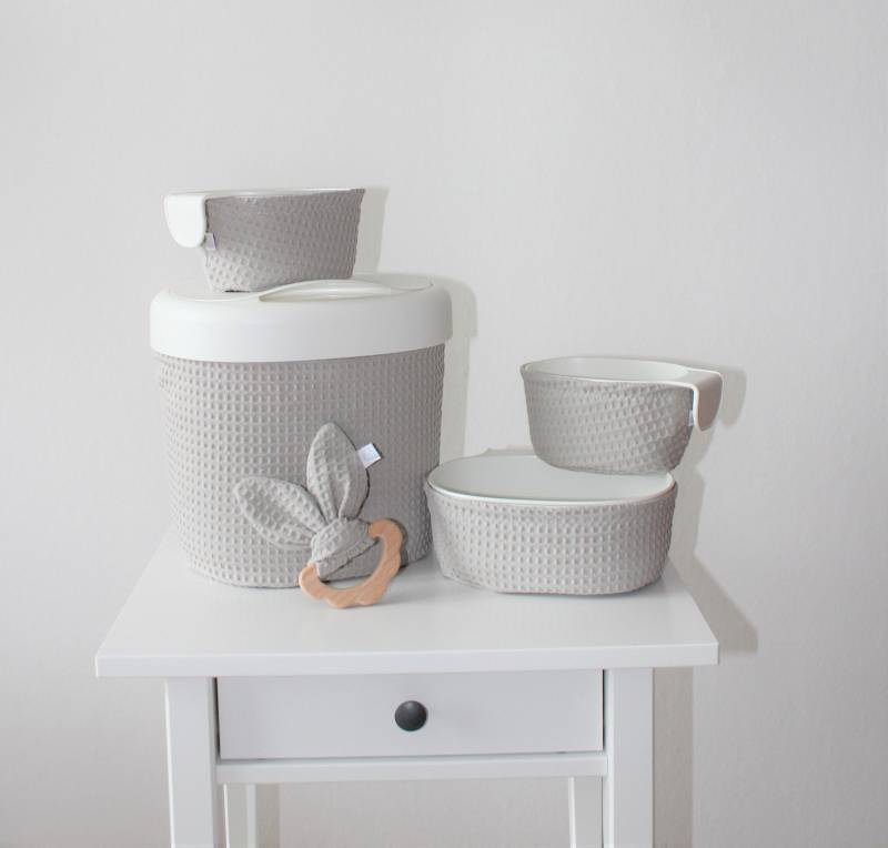 Bezug Önsklig Ikea Für Boxen Grau, Windeleimer Baby von Etsy - laleluHandmadeDE