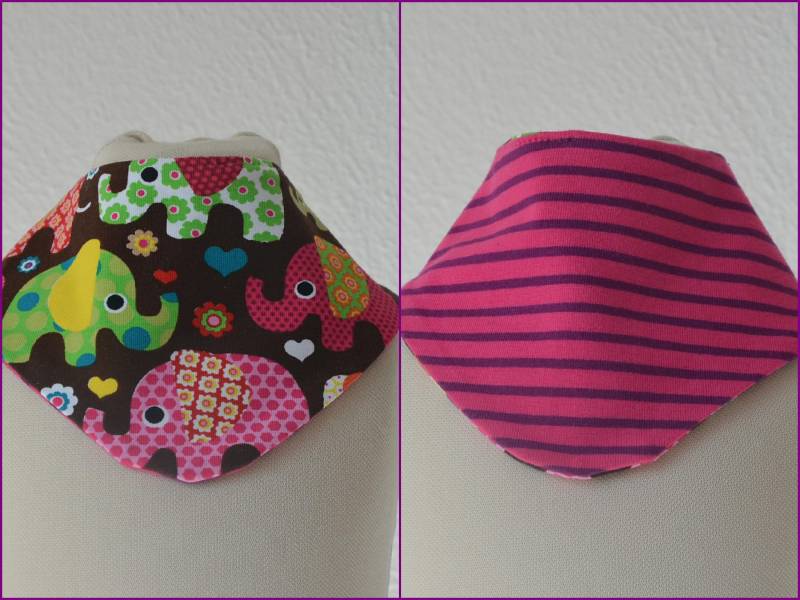 Baby Wendelätzchen Halstuch Elefanten Brau Bunt/Rosa Pink Ringel Mädchen 0-3 J Baby Wendelätzchen Halstuch Elefanten Brau Bunt/Rosa Pink Ringel Mädchen 0-3 J von Etsy - lamaika