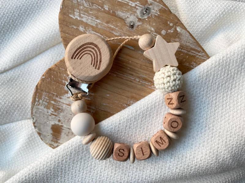 Schnullerkette Mit Namen Für Mädchen Und Jungen Stern in Vielen Farben Als Geschenk Zur Geburt von Etsy - lamonadashop