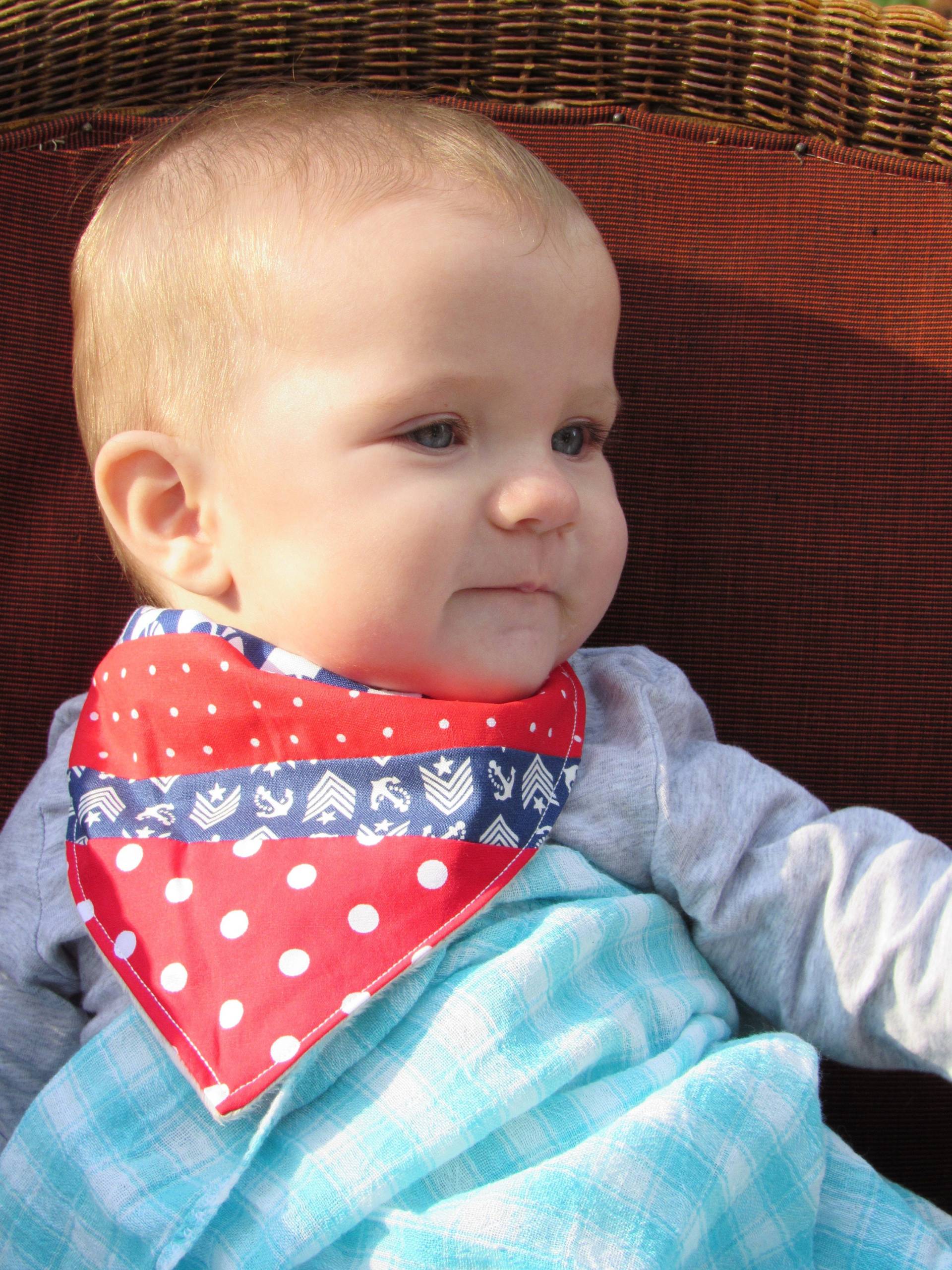 Maritime Patchwork Halstuch Baby Lätzchen Rot, Weiß, Und Blau Sailor Stil von Etsy - laruedefleurs