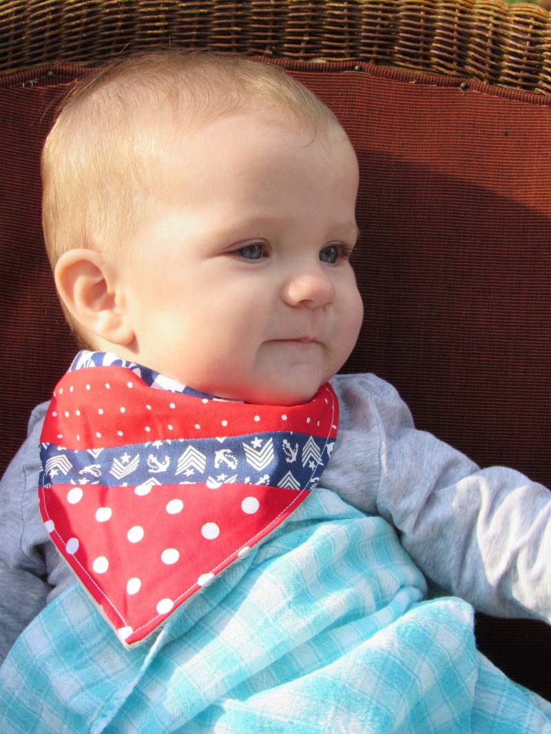 Maritime Patchwork Halstuch Baby Lätzchen Rot, Weiß, Und Blau Sailor Stil von Etsy - laruedefleurs