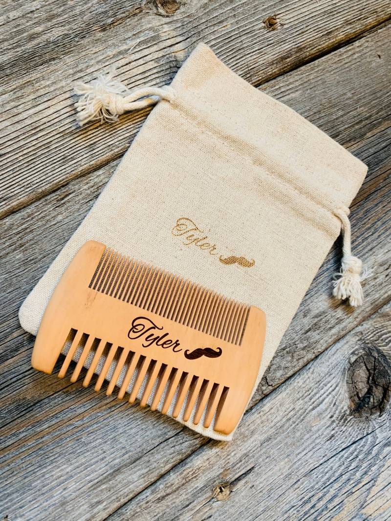 Personalisierter Bartkamm - Gravierter Pfirsichholz Herren Geschenkset Geburtstagsgeschenk Geschenk von Etsy - laserprintedproducts