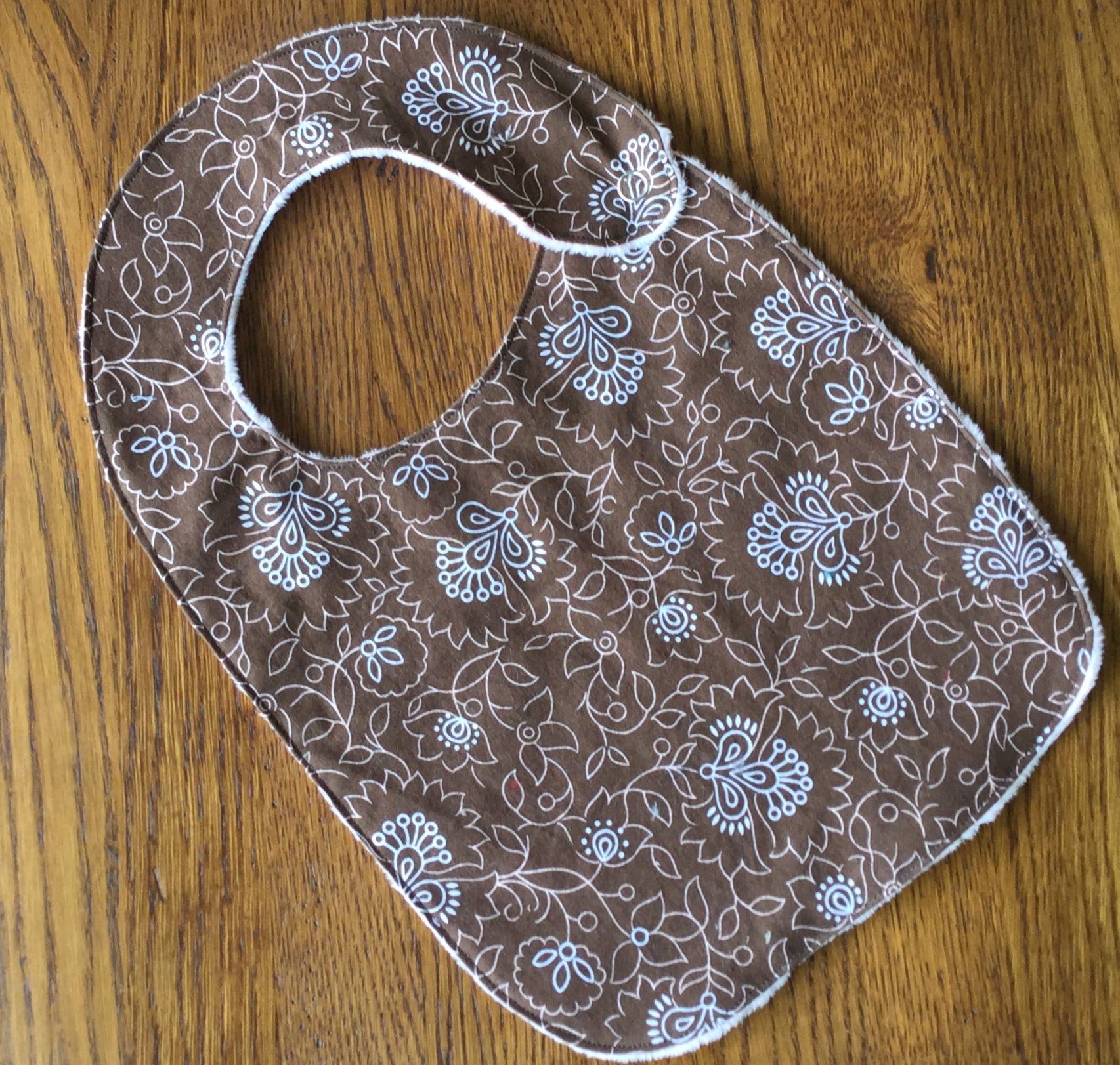 Braune Und Rosa Blume Minky Kleinkind/Baby-Bib von Etsy - laurelwhite