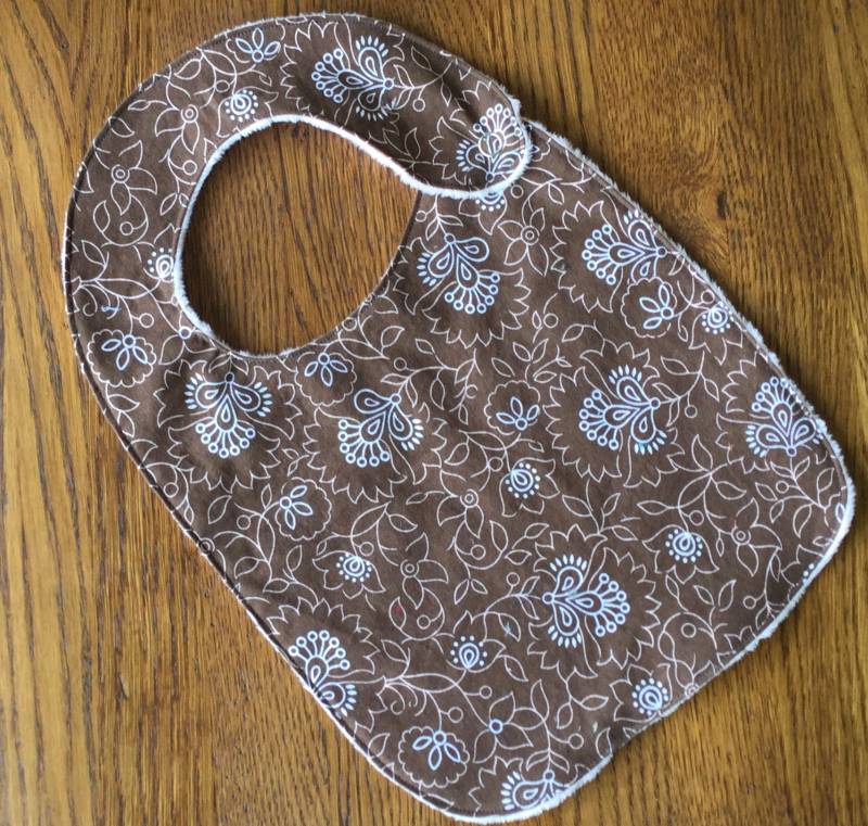 Braune Und Rosa Blume Minky Kleinkind/Baby-Bib Braune Und Rosa Blume Minky Kleinkind/Baby-Bib von Etsy - laurelwhite