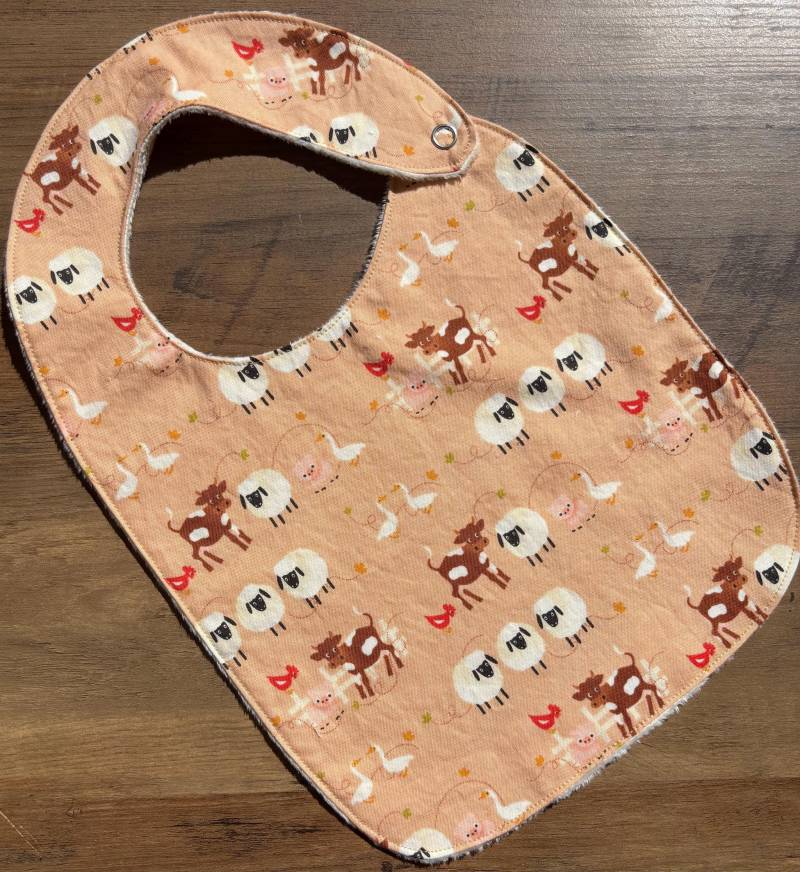 Neu...kuh, Schaf, Hahn, Schwein Und Gans Auf Dem Bauernhof Minky Baby/Kleinkind Lätzchen von Etsy - laurelwhite