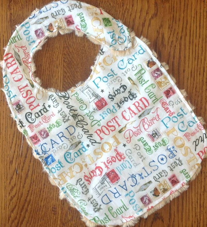 Postkarte Minky Baby/Kleinkind Bib Postkarte Minky Baby/Kleinkind Bib von Etsy - laurelwhite
