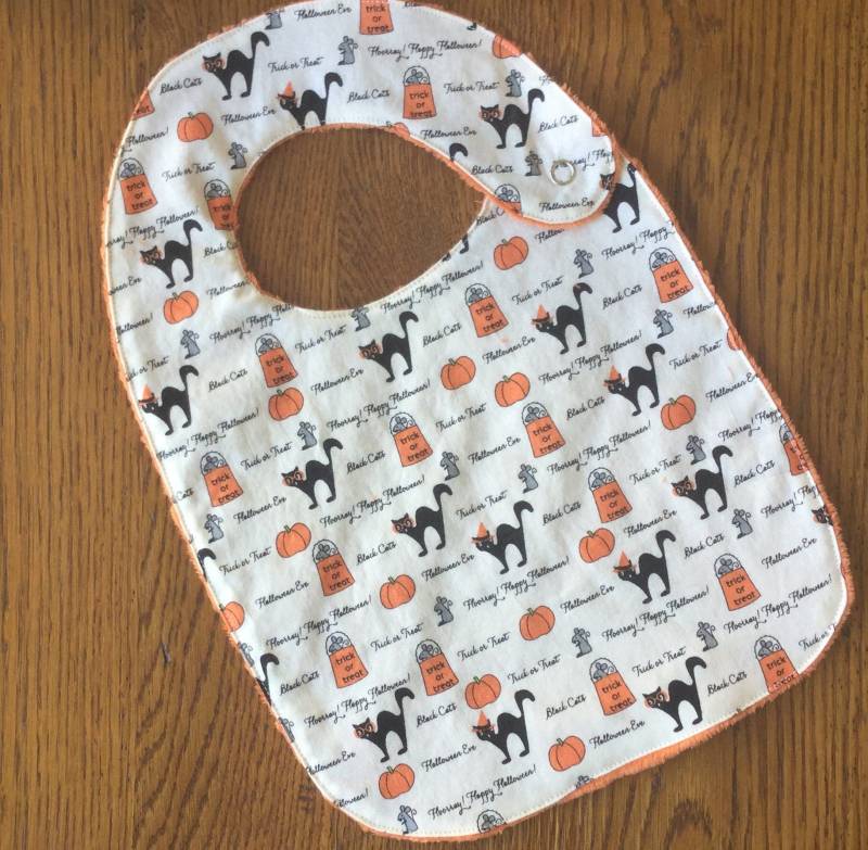 Schwarze Katze Und Kürbis Halloween Minky Baby/Kleinkind Lätzchen Oder Spucktuch Set von Etsy - laurelwhite