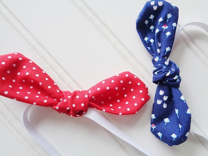 Willa - Blumen Auf Marine & Weiße Punkte Rotem Haarband Set von Etsy - lemonpolkadots