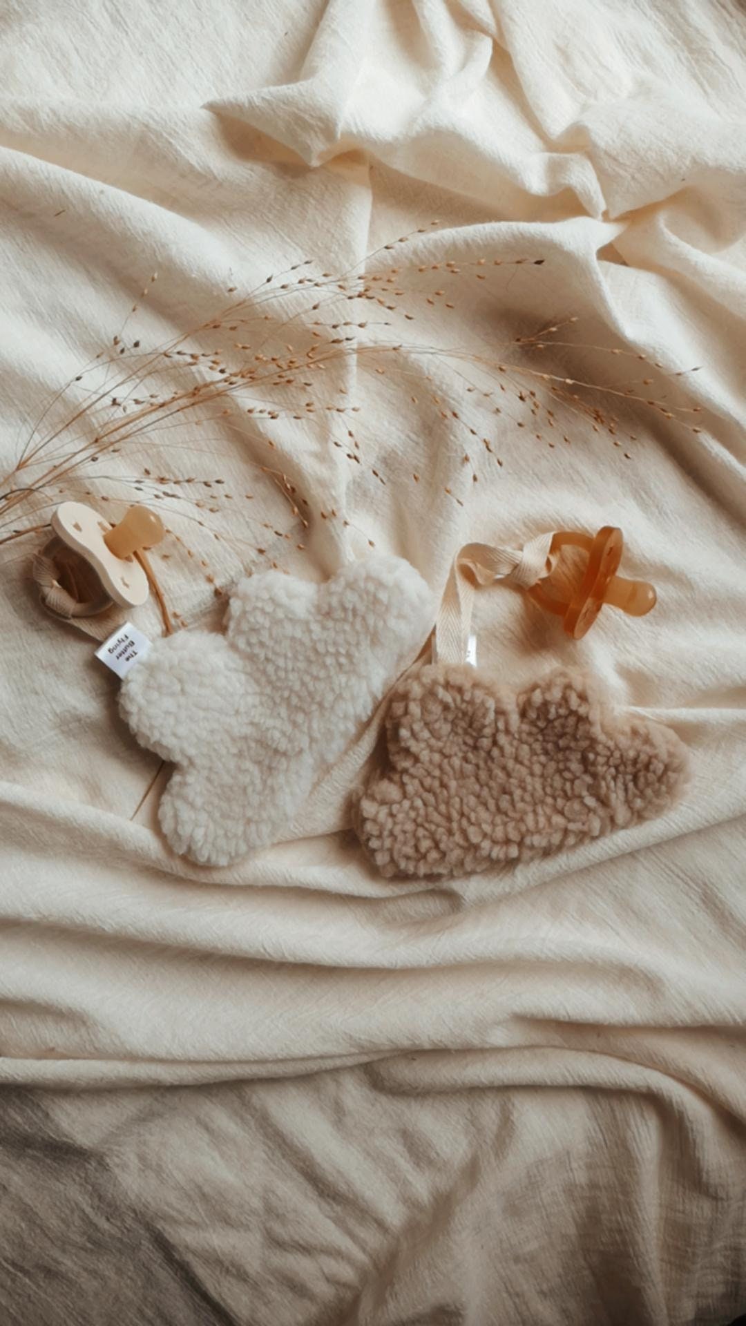 Teddy Schnullerhalter Wolke, Beige Pci Clip, Babypartygeschenk von Etsy - leptitpapillon