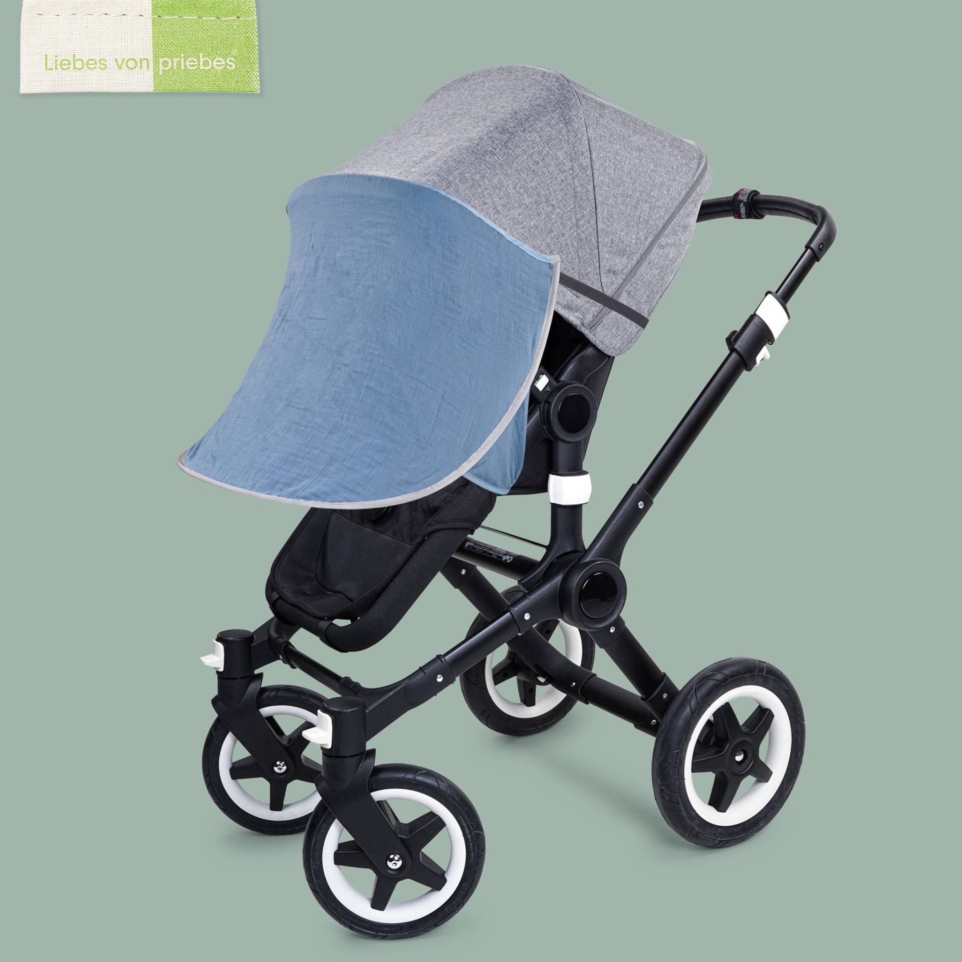 Musselin Uv 50+ Liebes Von Priebes, Sonnendach, Kinderwagen, Buggy, Sonnenschutz, Sonnensegel, Daisy, Musselin Arctic von Etsy - liebesvonpriebes