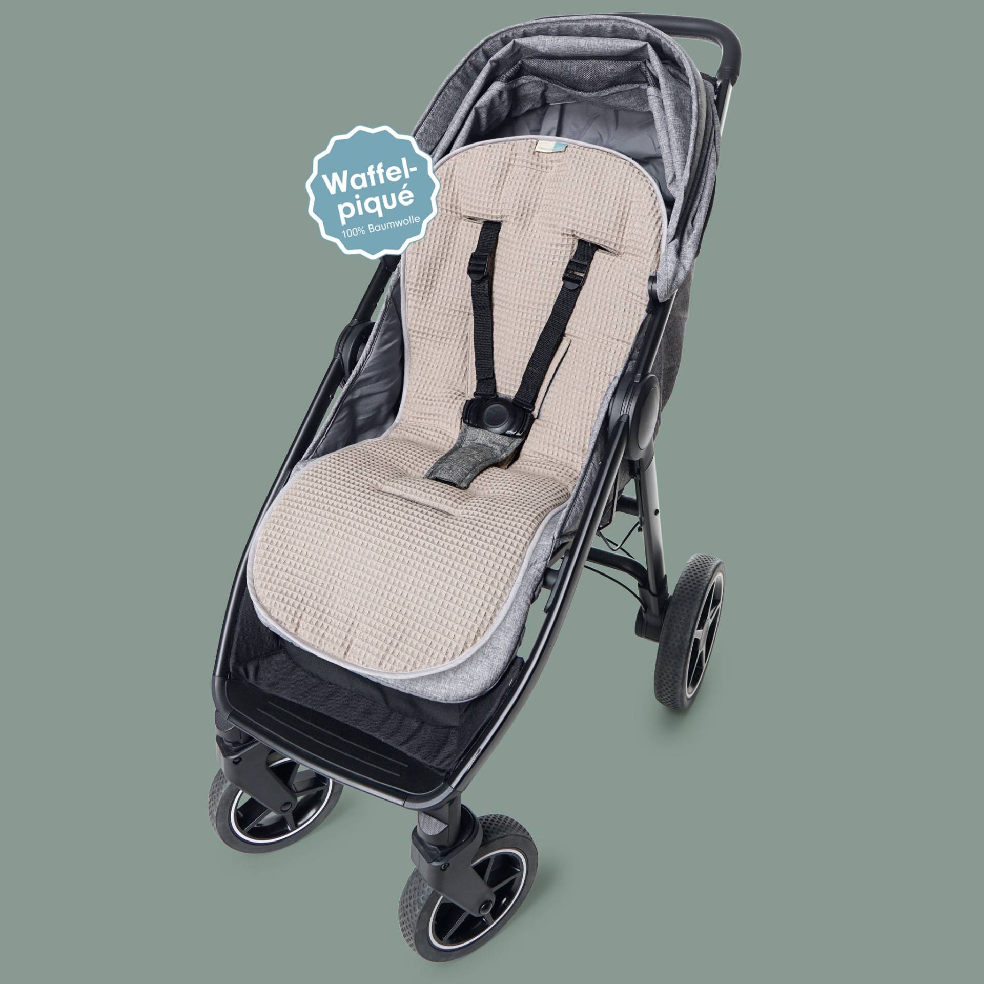 Sitzauflage Kinderwagen, Buggy Sitzauflage, Sommer, Liebes Von Priebes, Bezug, Funktionssitzauflage, Einlage, Auflage, Mathilda, Waffel Natur von Etsy - liebesvonpriebes