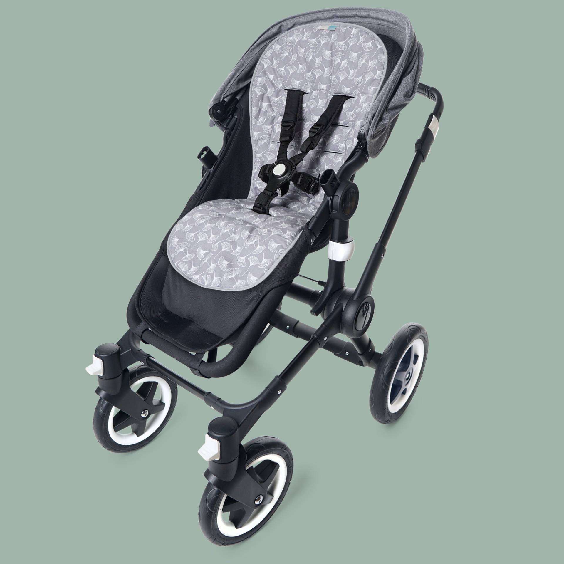 Sitzauflage Kinderwagen, Buggy Sitzauflage, Sommer, Liebes Von Priebes, Bezug, Funktionssitzauflage, Einlage, Mia Coolair, Ginko Platin von Etsy - liebesvonpriebes