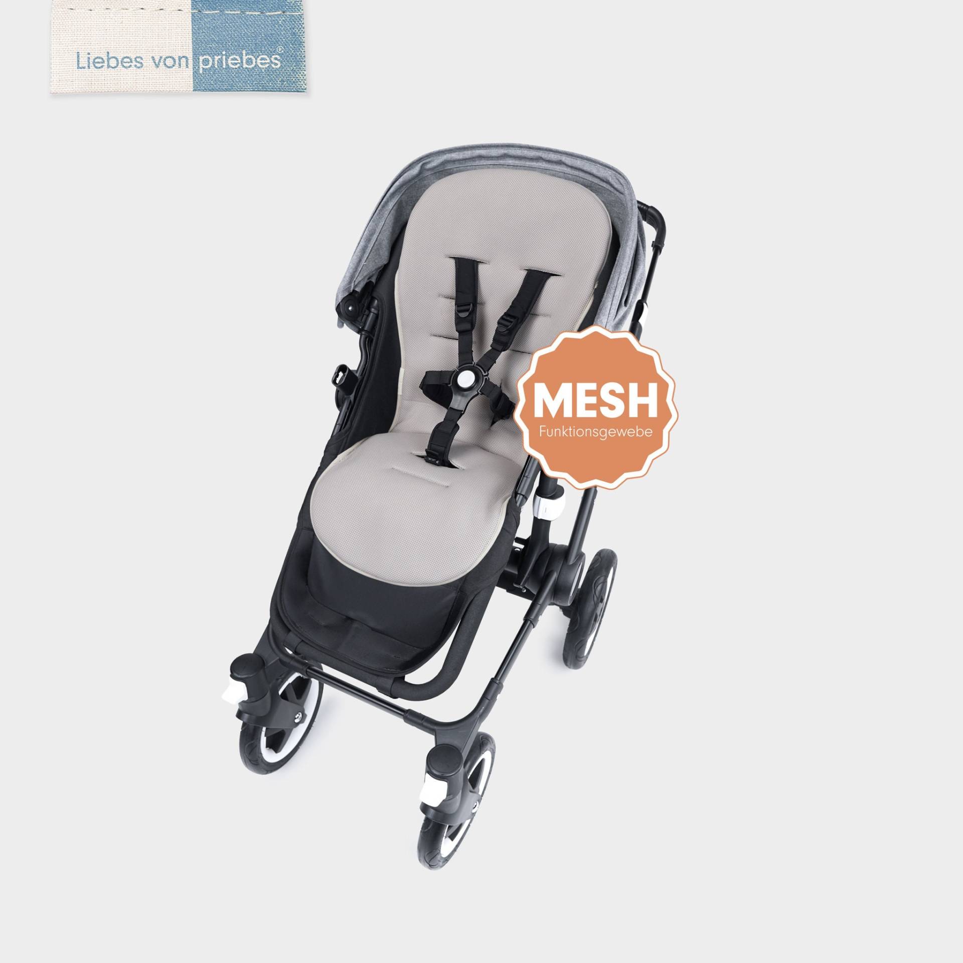 Sitzauflage Kinderwagen, Buggy Sitzauflage, Sommer, Liebes Von Priebes, Bezug, Funktionssitzauflage, Einlage, Mia Coolair, Grau von Etsy - liebesvonpriebes