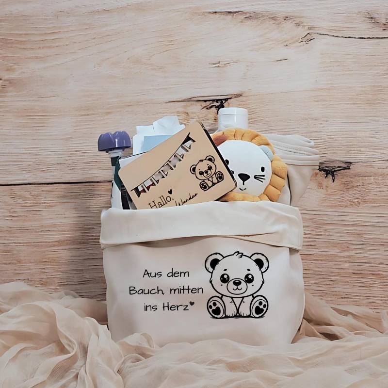 Geschenkkörbchen/Geschenkkorb Zum Selbstbefüllen "Aus Dem Bauch, Direkt Ins Herz" von Etsy - liiebevollverschenkt