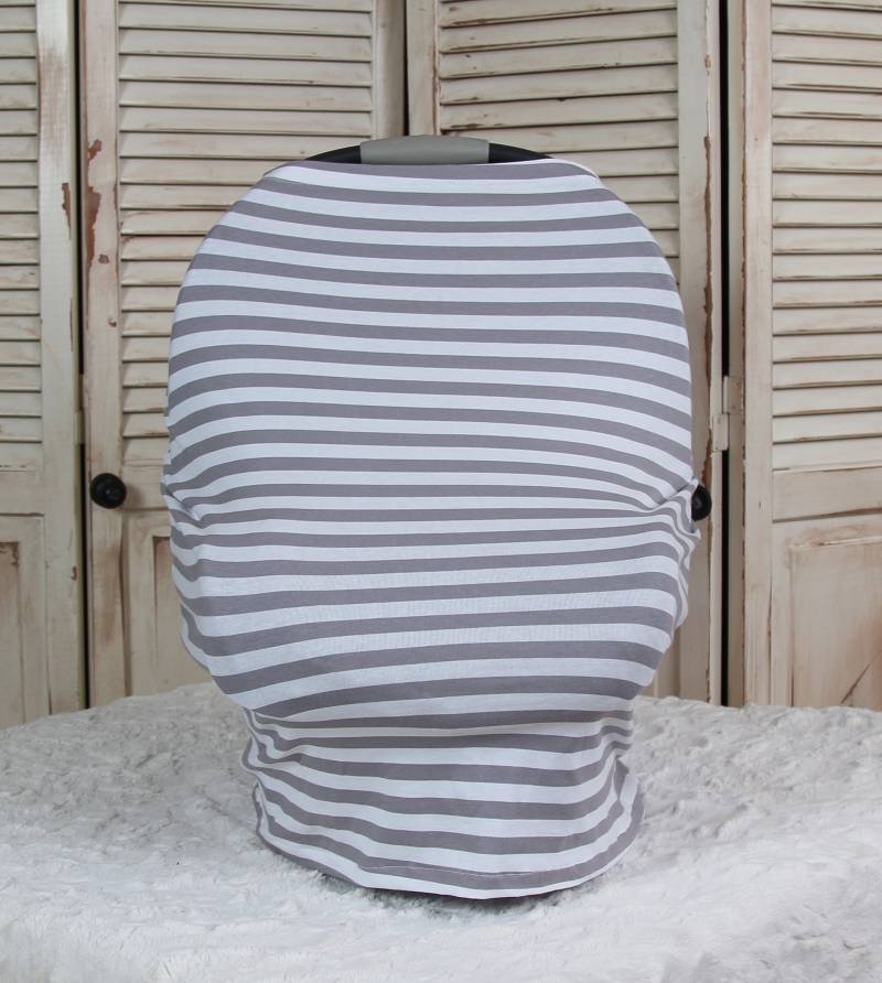 Autositz Baldachin - Grau Und Weiß Streifen Stricken Dehnbar Baldachin, Pflege Decken, Einkaufen, Car-Cover & Schal Säugling Abdeckung Autositz Baldachin - Grau Und Weiß Streifen Stricken Dehnbar Baldachin, Pflege Decken, Einkaufen, Car-Cover & Schal Säugling Abdeckung von Etsy - lilacslollipops