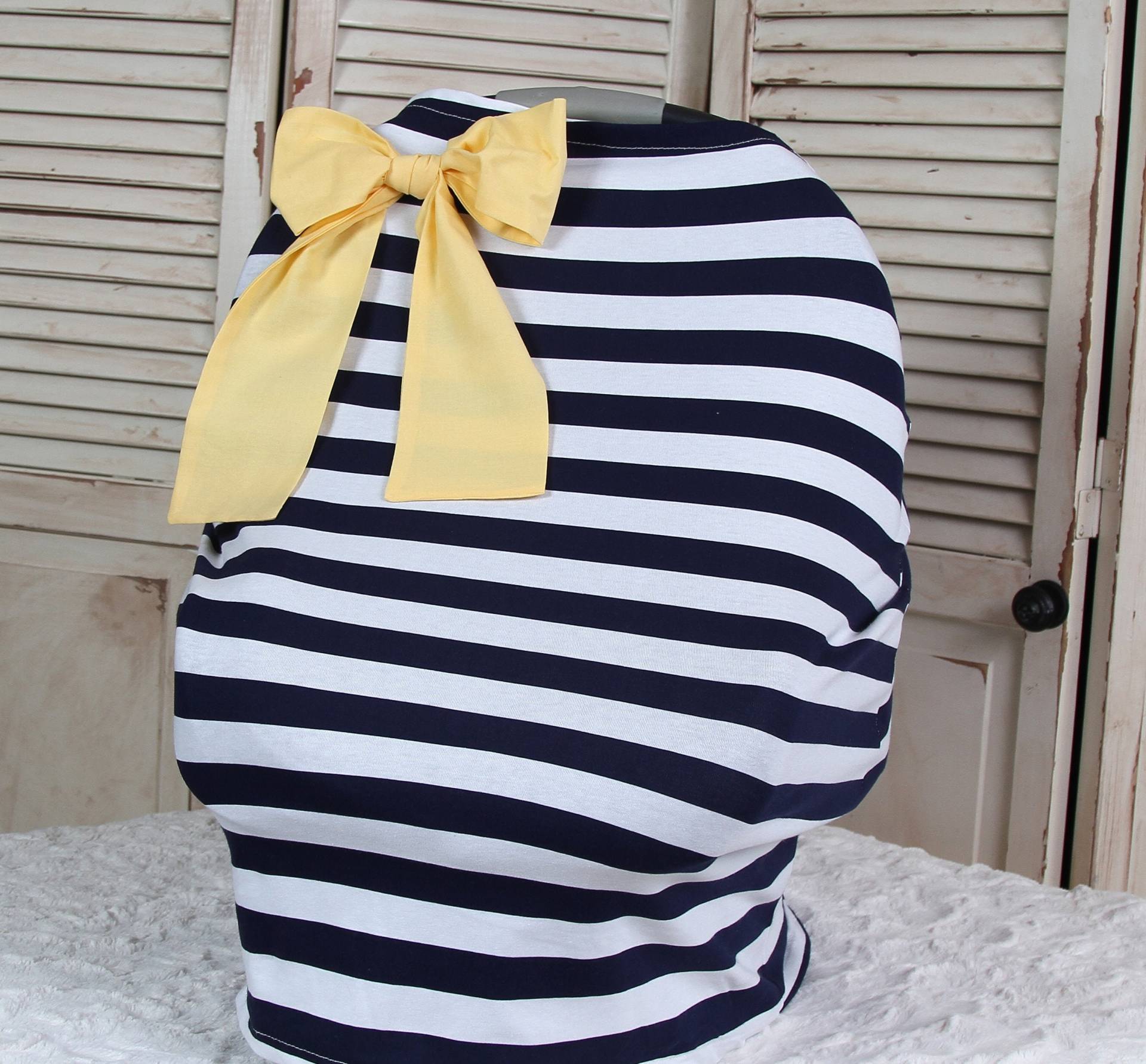 Autositz Überdacht - Navy Streifen Strick Autositzbezug, Stillbezug, Einkaufswagenbezug & Schal Dehnbarer Babyschalenbezug Zelt von Etsy - lilacslollipops