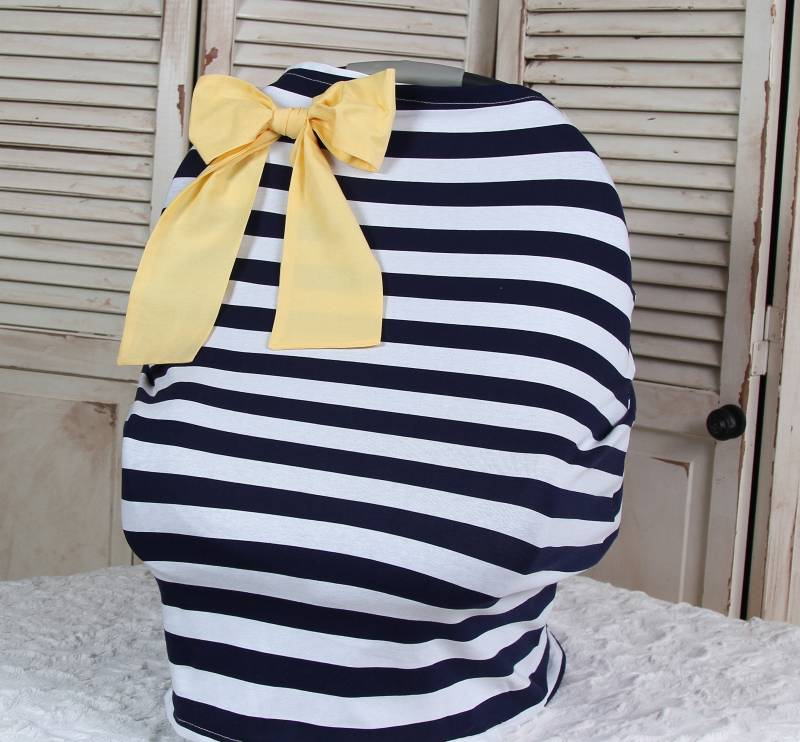 Autositz Überdacht - Navy Streifen Strick Autositzbezug, Stillbezug, Einkaufswagenbezug & Schal Dehnbarer Babyschalenbezug Zelt von Etsy - lilacslollipops