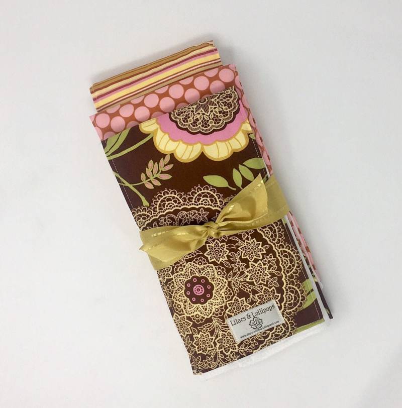 Burp Tücher - Braun Lacework Burpies Trio Rags Bibs Baby Fütterung Baby-Dusche-Geschenk-Mädchen von Etsy - lilacslollipops