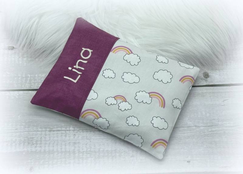 Wärmekissen Personalisierbar, Babywärmekissen, Körnerkissen | Wolken Regenbogen Dinkel-, Raps - Oder Kirschkernfüllung von Etsy - lineluCologne