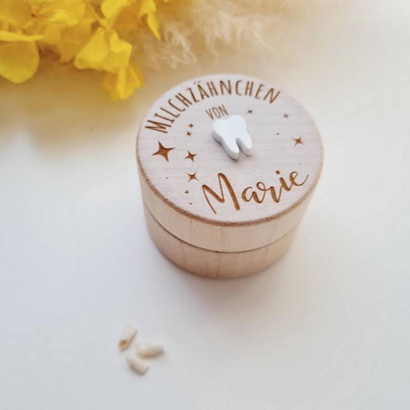 Milchzahndose Mit Name Für Den Ersten Wackelzahn - Personalisierte Zahndose Aus Holz Zahnfee Geschenk Geschenkidee Zur Einschulung von Etsy - littleMajara