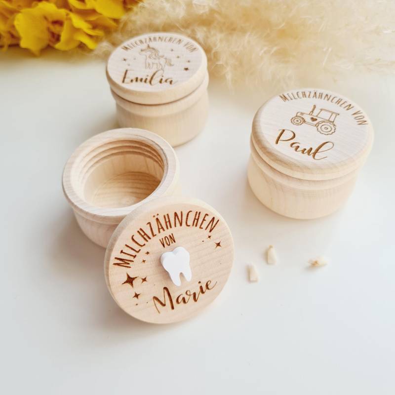 Milchzahndose Mit Name Für Den Ersten Wackelzahn - Personalisierte Zahndose Aus Holz Zahnfee Geschenk Geschenkidee Zur Einschulung von Etsy - littleMajara