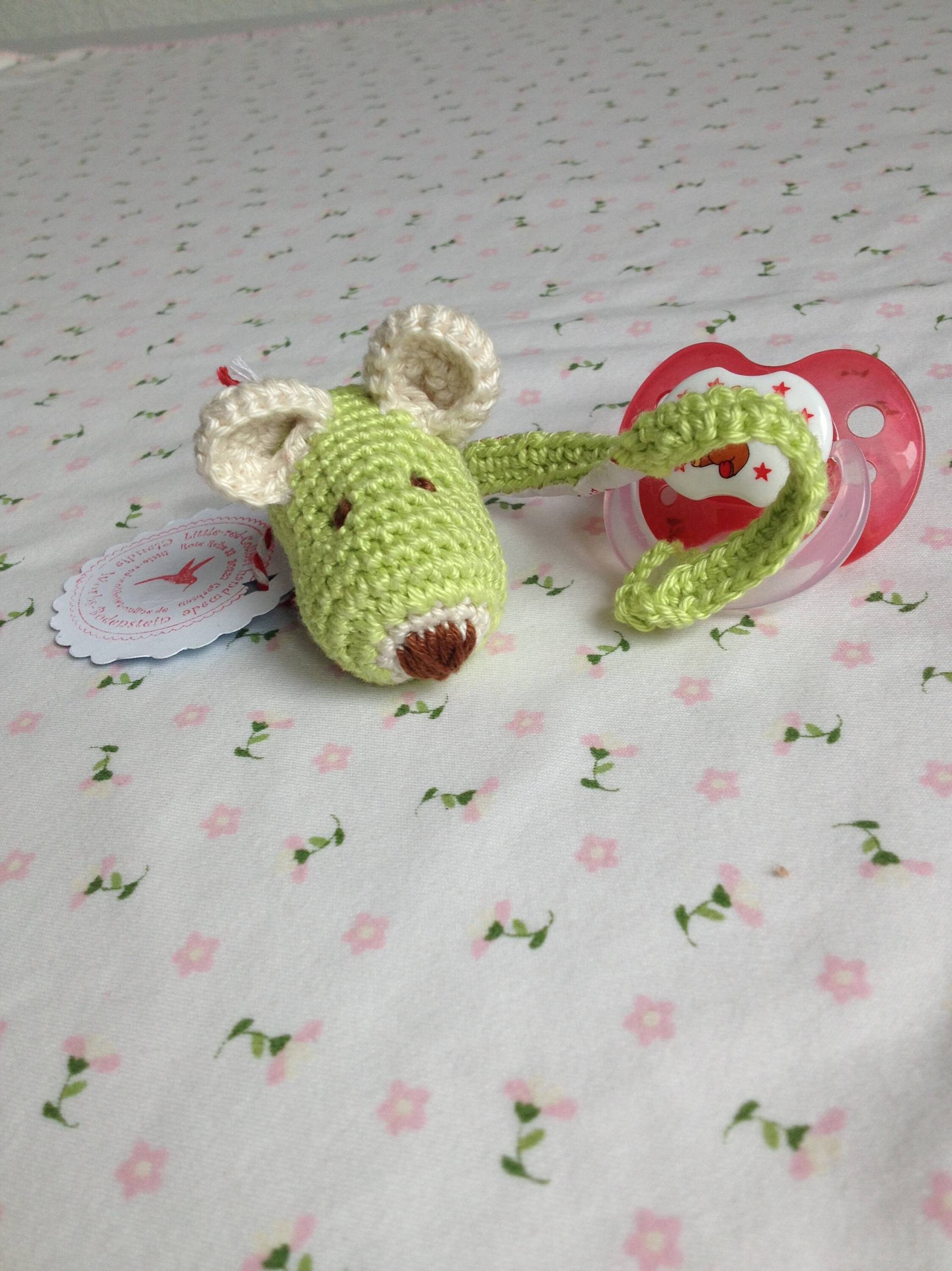 Schnullerband Gruener Bär Schnullerband Gruener Bär von Etsy - littleRedColibri