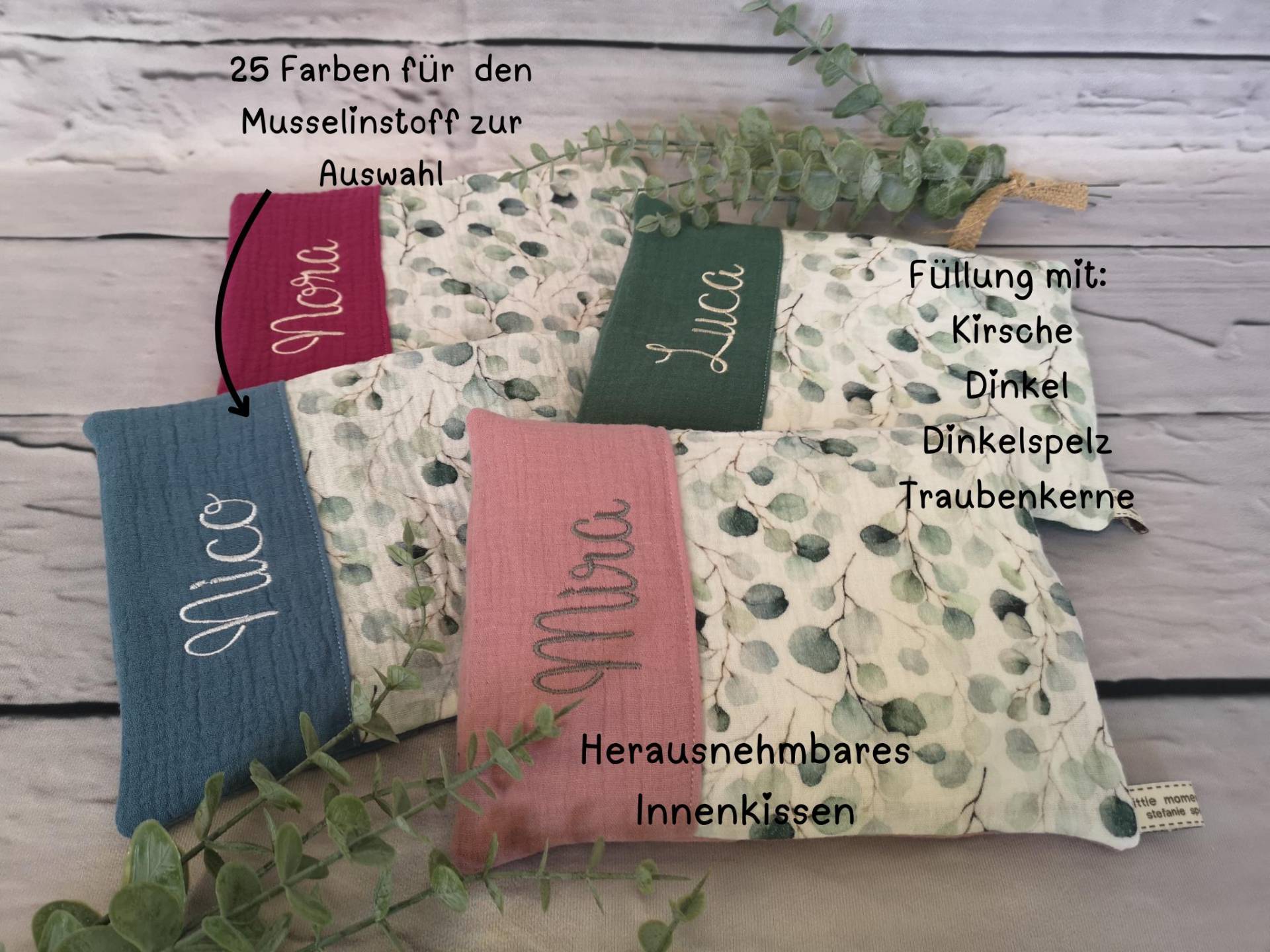 Körnerkissen Für Kinder Und Erwachsene - Personalisiertes Wärmekissen Aus Musselin Mit Namen, Dinkel-, Trauben- & Kirschkerne Körnerkissen Für Kinder Und Erwachsene - Personalisiertes Wärmekissen Aus Musselin Mit Namen, Dinkel-, Trauben- & Kirschkerne von Etsy - littlemomentsby