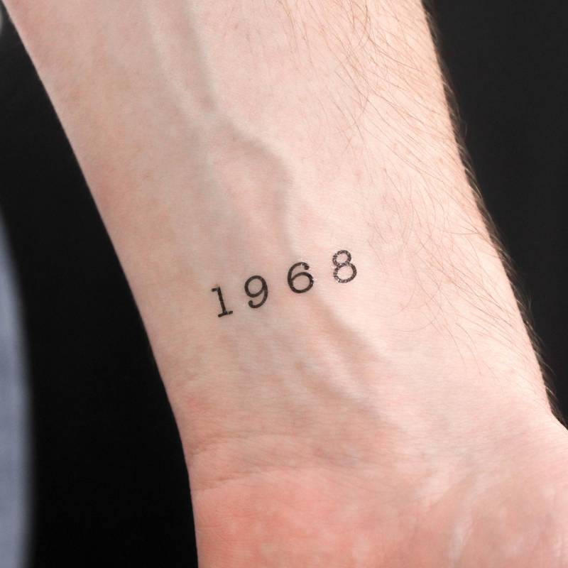 1968 Geburtsjahr Temporäres Tattoo | 3Er Set von Etsy - littletattoos