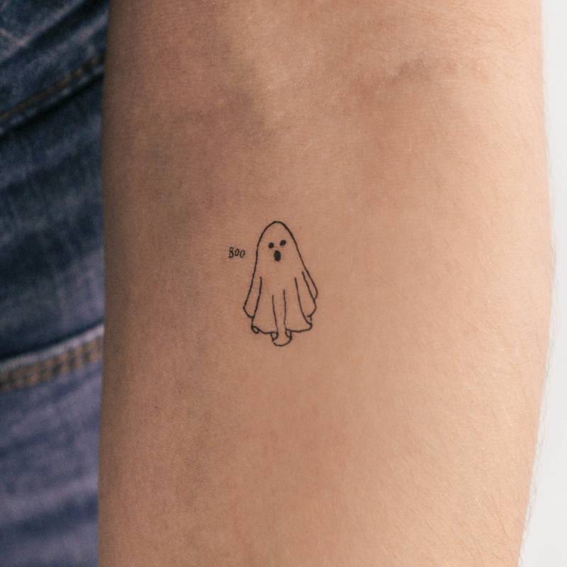 Boo Ghost Temporäres Tattoo | 3Er Set von Etsy - littletattoos