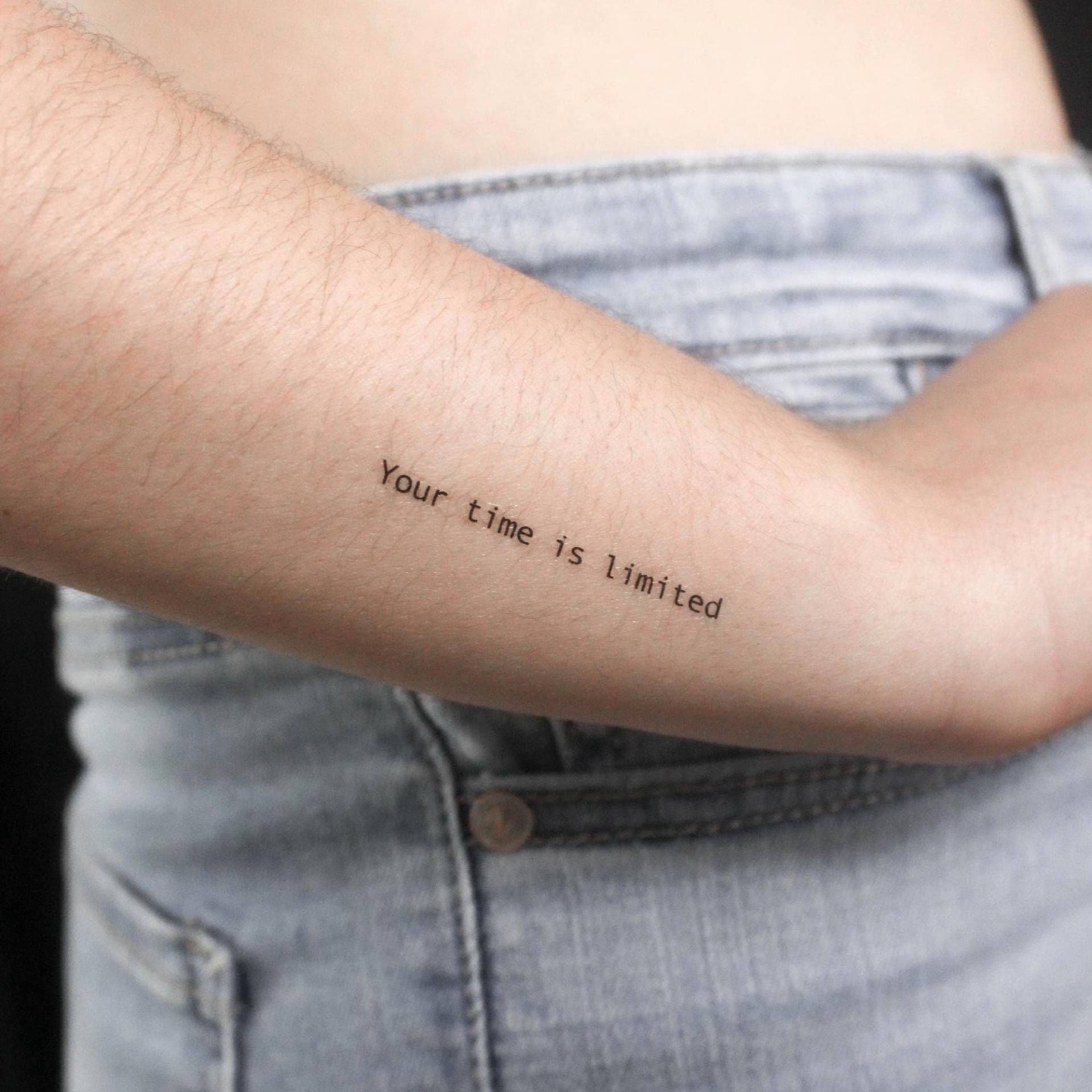 Deine Zeit Ist Begrenzt Temporäres Tattoo | 3Er Set Deine Zeit Ist Begrenzt Temporäres Tattoo | 3Er Set von Etsy - littletattoos