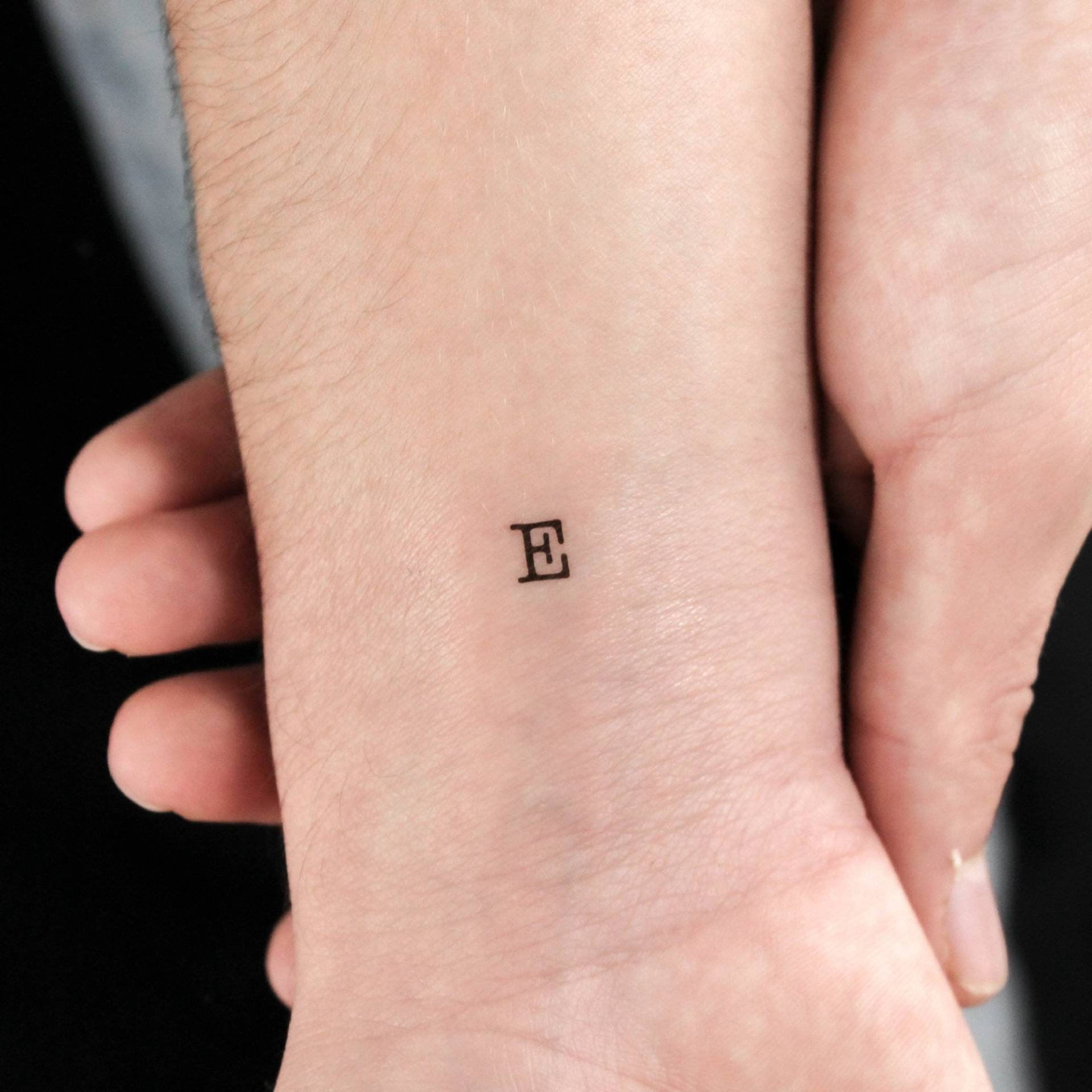 E Schreibmaschine Großbuchstabe Temporäres Tattoo | 3Er Set von Etsy - littletattoos
