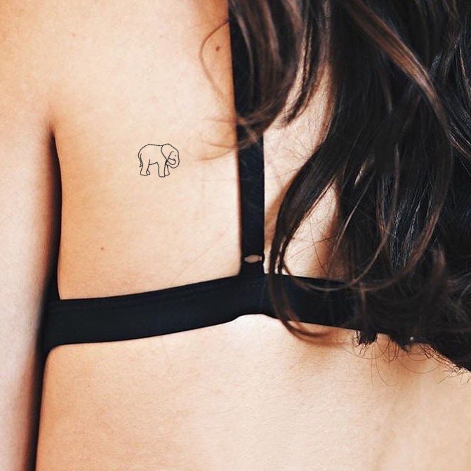 Elefant Temporäres Tattoo | 3Er Set Elefant Temporäres Tattoo | 3Er Set von Etsy - littletattoos