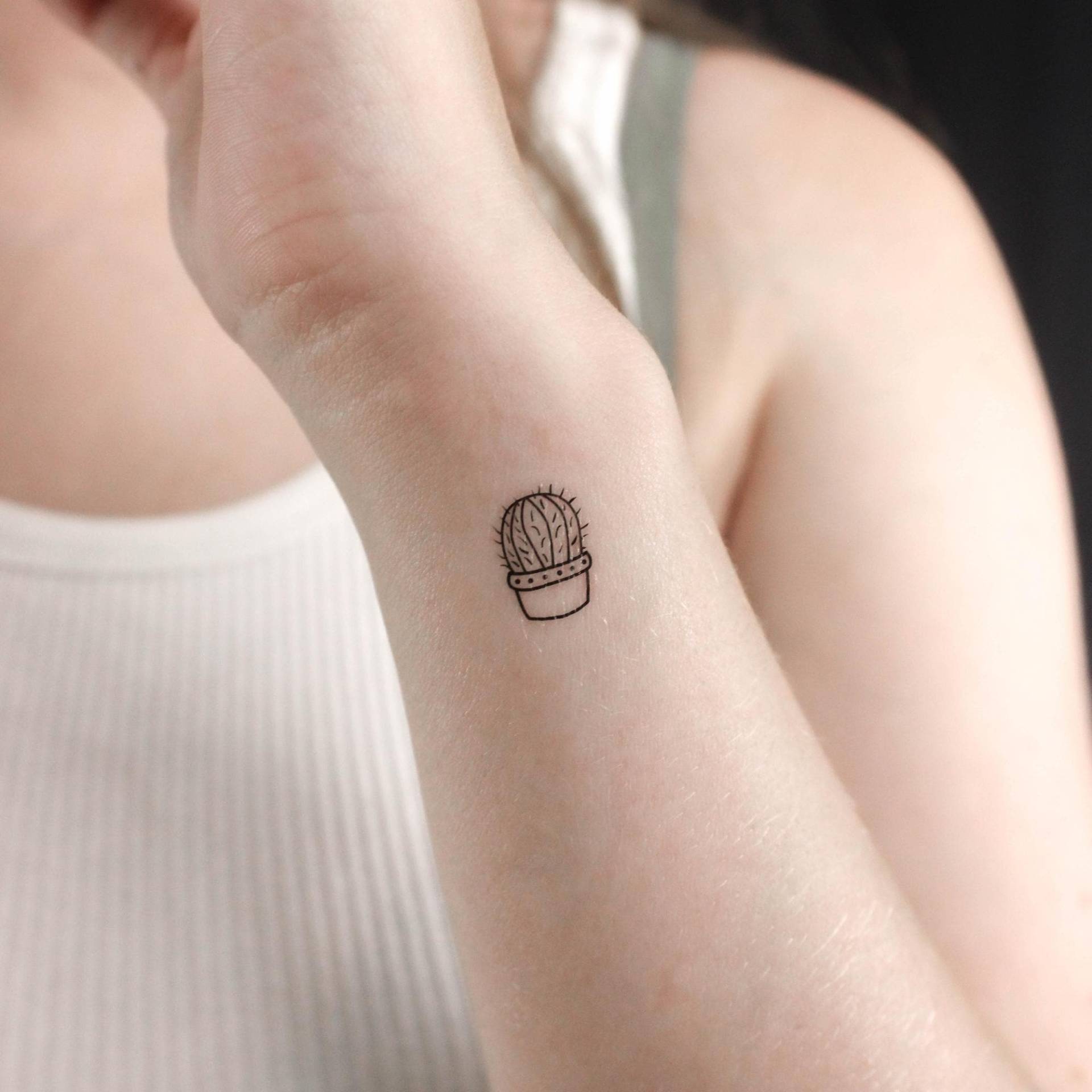 Fass Kaktus Temporäres Tattoo | 3Er Set von Etsy - littletattoos