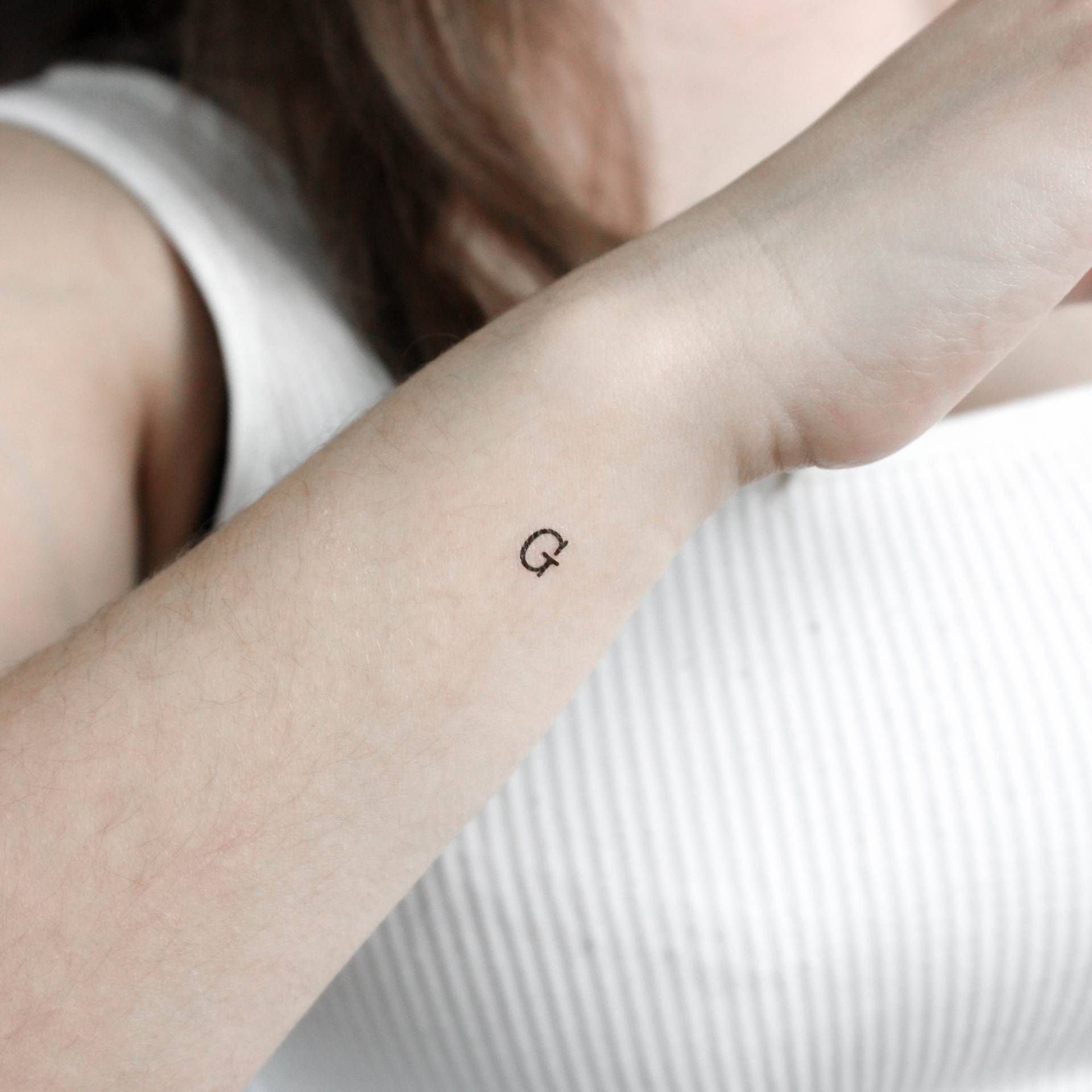 G Schreibmaschinen-Großbuchstaben Temporäres Tattoo | 3Er Set von Etsy - littletattoos