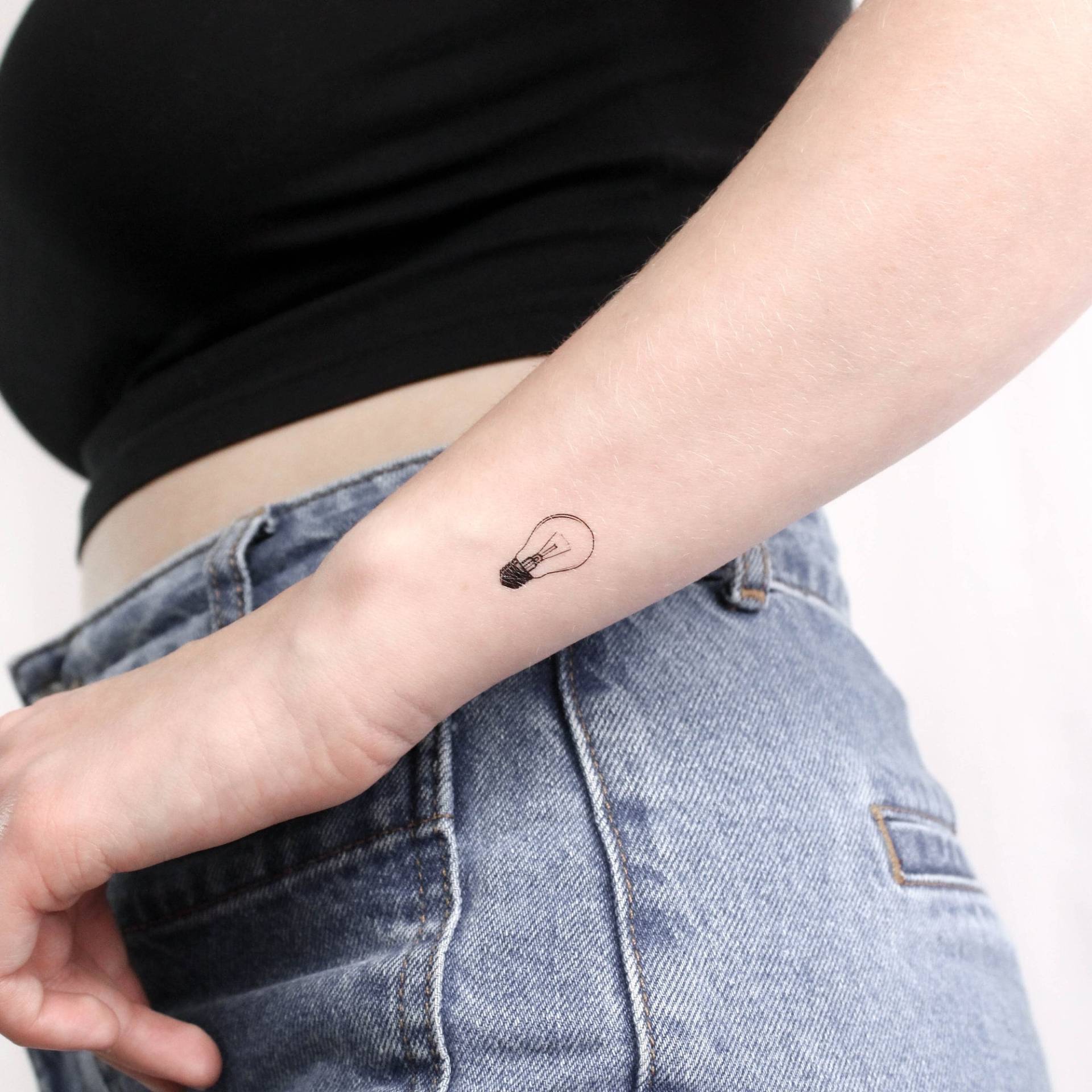 Glühbirne Temporäres Tattoo | 3Er Set Glühbirne Temporäres Tattoo | 3Er Set von Etsy - littletattoos