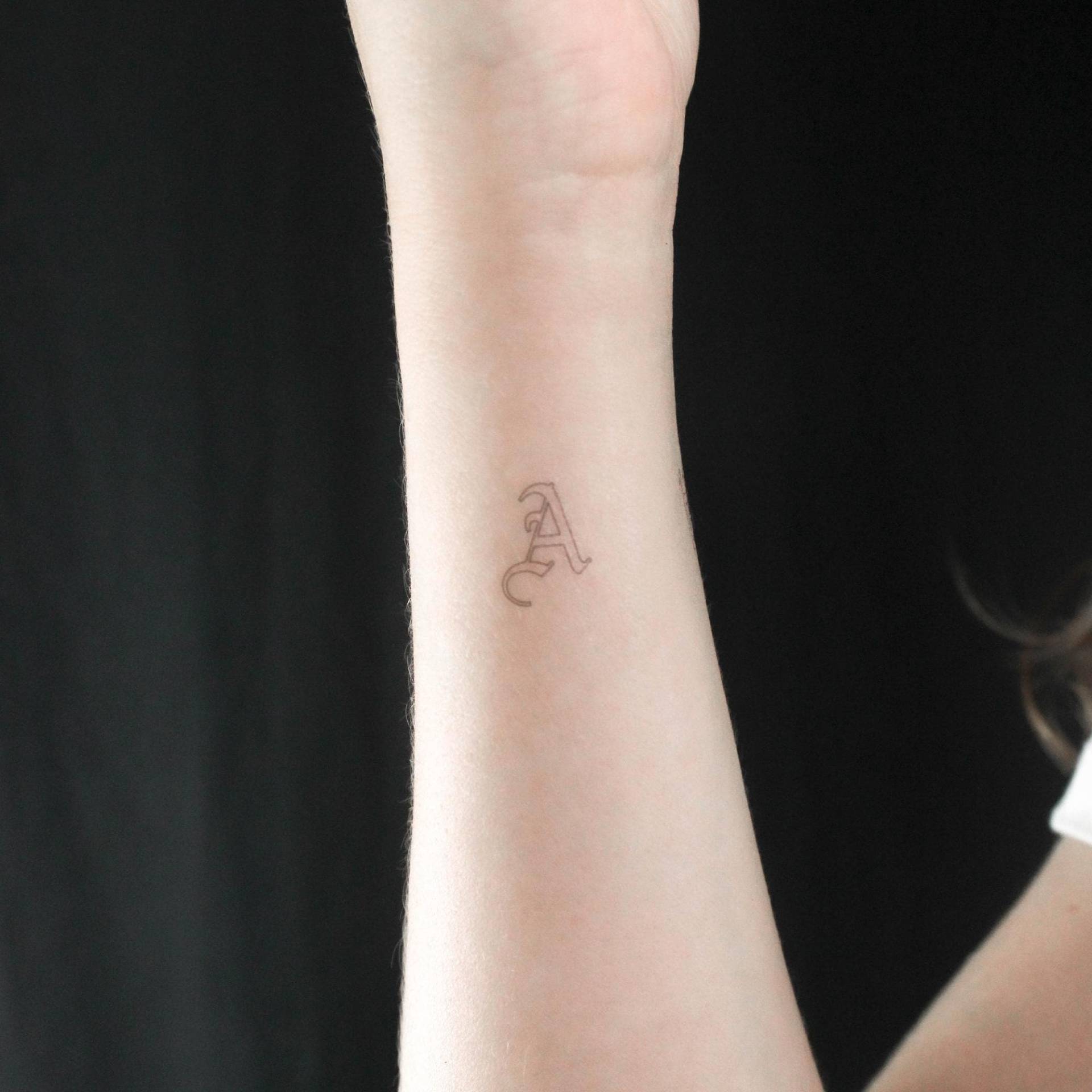 Gothic Style A Buchstabe Temporäres Tattoo | 3Er Set von Etsy - littletattoos