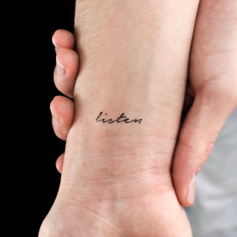 Hör Zu Temporäres Tattoo | 3Er Set von Etsy - littletattoos