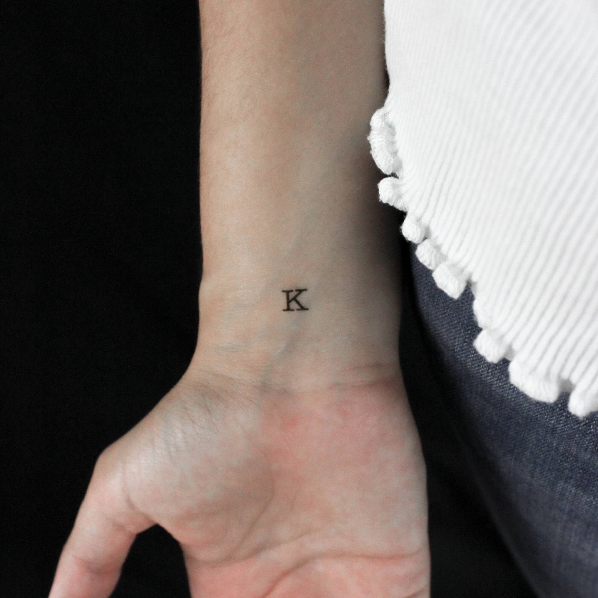 K Großbuchstabe Schreibmaschine Temporäres Tattoo | 3Er Set von Etsy - littletattoos