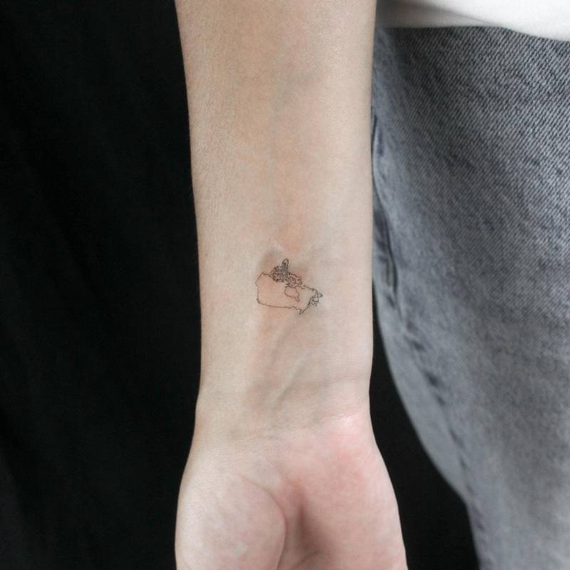 Kanada Karte Temporäres Tattoo | 3Er Set Kanada Karte Temporäres Tattoo | 3Er Set von Etsy - littletattoos